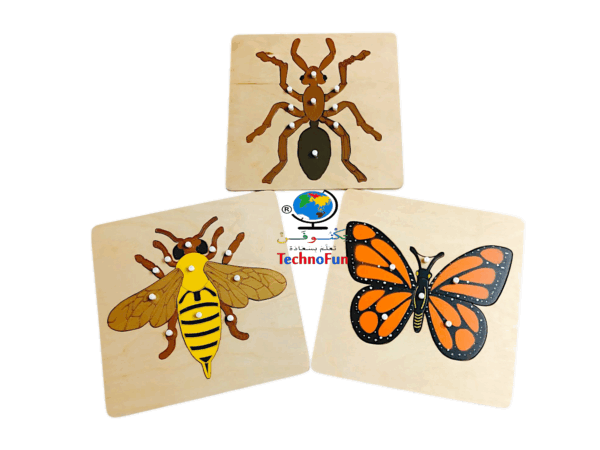 بازلات الحشرات بطريقة منتسوري Montessori insects puzzle set