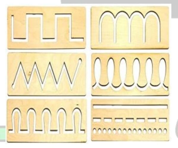 ✏️ مساطر تهيئة الكتابة – Montessori Pre-Writing Tracing Boards