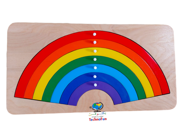 بازل قوس قزح الخشبي rainbow puzzel
