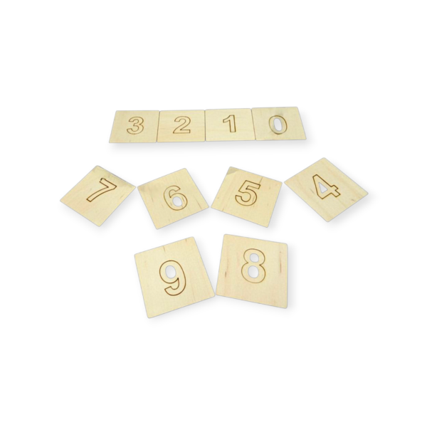 كروت الأرقام الانجليزية المفرغة English  number empty tracking cards