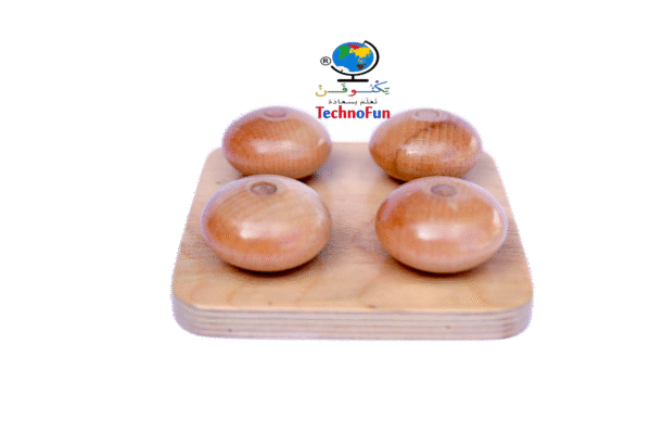 Montessori Ellipsoids On Small Pegs   الأشكال الإهليجية في الأعمدة منتسوري